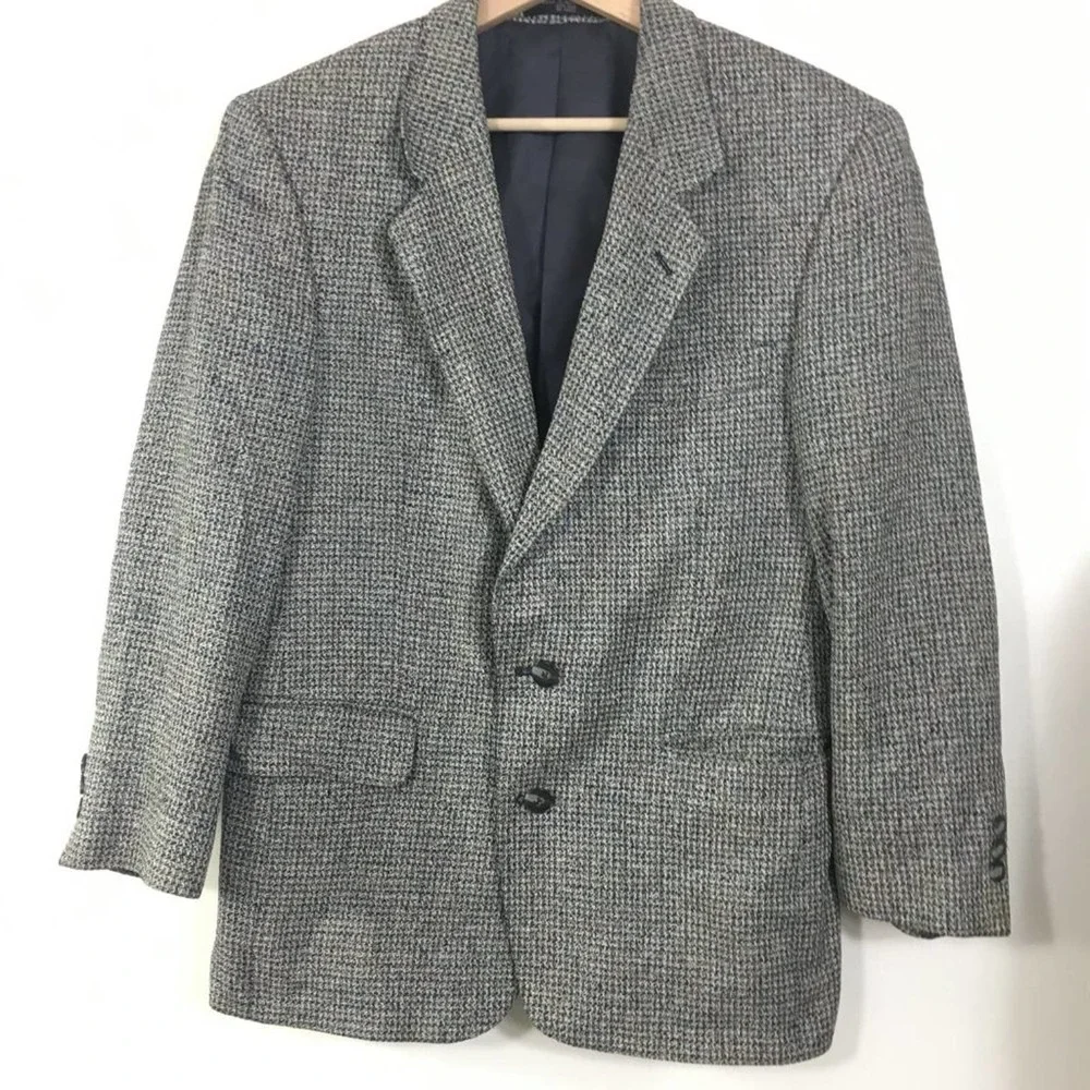 Petrocelli Multicolor Houndstooth Silk Suit Blazer Sport Coat - Picture 2 of 9